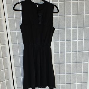 Madewell Black Sleeveless Mini Dress